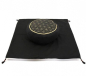 Preview: Meditations-Set Farben: schwarz, gold - Motiv: Blume des Lebens - Grösse: 70 x 70 x 5 cm