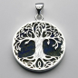 Preview: Pendentif Arbre de vie sur Lapis Lazuli Ø 26 x 3 mm, Argent sterling 925 - Kopie