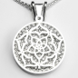 Preview: Pendentif fleur de Vénus acier inoxydable argenté Ø 30 mm