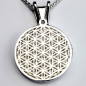 Preview: Pendentif Combinée inox avec strass Ø 30 x 3,5 mm