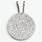 Preview: Pendentif Combinée inox avec strass Ø 30 x 3,5 mm