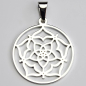 Preview: Pendentif fleur de Vénus acier inoxydable argenté Ø 30 mm