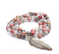 Preview: Mala rhodonite / quartz gris + plume