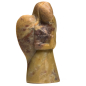 Preview: Engel Statuette Speckstein naturfarben - 12,5 cm