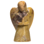 Preview: Engel Statuette Speckstein naturfarben - 12,5 cm