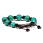 Preview: Bracelet turquoise & agate noire ajustable