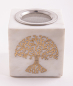 Preview: Lampe aromatique "Tree of Life" avec passoire carrée en marbre 2 en 1 vase