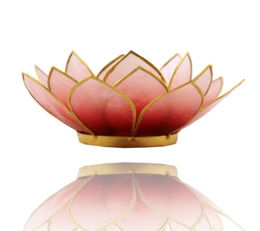 Bougeoir atmosphère Lotus avec bord, rouge - rouge vif