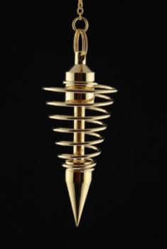 Gilt spirale pendule en laiton