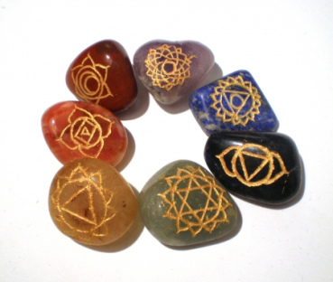 Steinset: 7 Chakra Steine