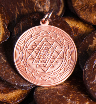 Shri Yantra aus Kupfer, ca. 30 mm