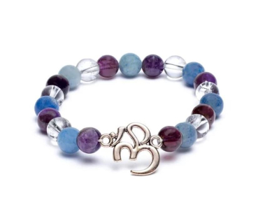 Mala/Armband Amethyst/ Aventurin/ Bergkristall OM