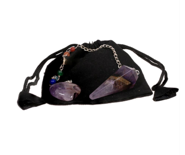 Pendel Amethyst mit Chakrakette