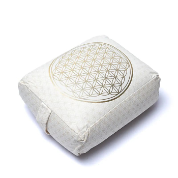 Coussin de méditation / rouleau de yoga Fleur de vie Coton bio (OCS)