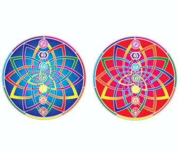 Fensterbild Kosmisches Chakra Mandala - 2 x 6 cm