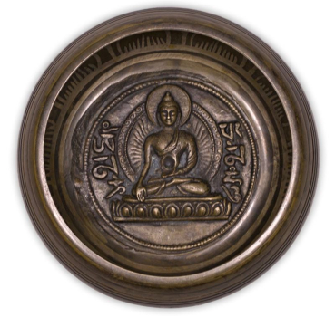 Klangschale mit Buddha Gravur (Gewicht: 1300 Gramm)