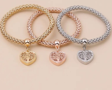 Charms Mehrschichtige Armbänder  3 STÜCKE Gold/Silber/Rose Armband Zinklegierung