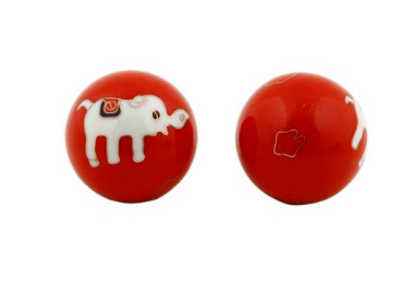Boules de Qi Gong 35mm éléphants rouges