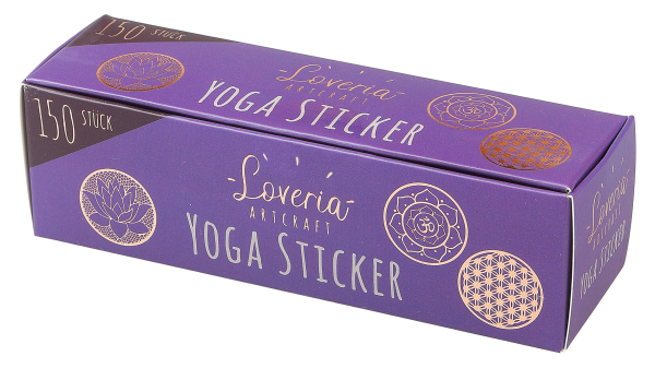 Yoga Sticker (150 St.) Lotus, Blume des Lebens, OM je 50