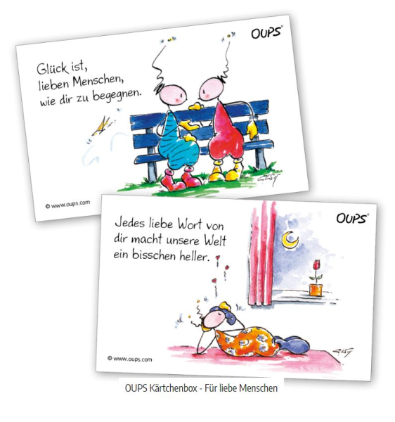 OUPS Kärtchenbox - Für liebe Menschen