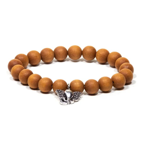 Mala/bracelet santal élastique Ganesha