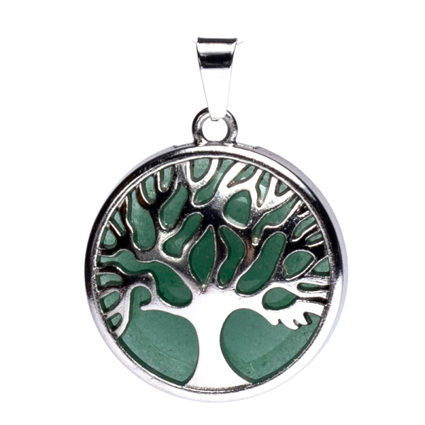 Pendentif arbre de vie avec aventurine vert