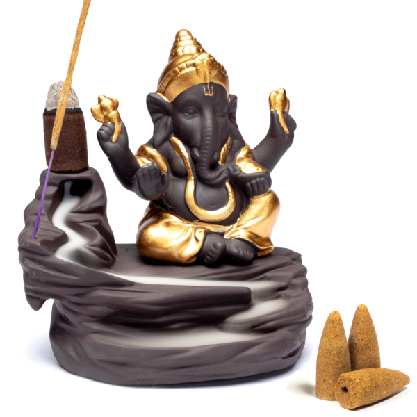 Rückfluss Weihrauchbrenner Ganesha