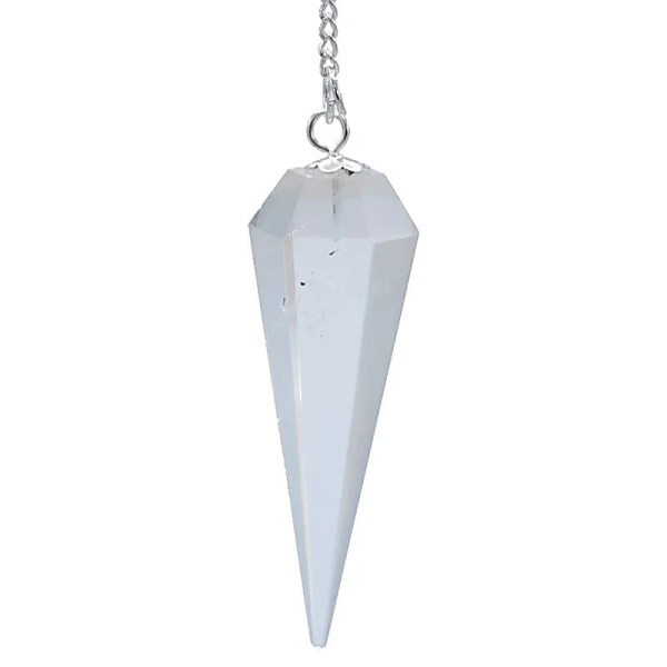 Pendentif cristal de roche avec facette