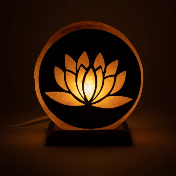 Lampe à sel Lotus avec câble et LED !!! Seulement 1 article !!!