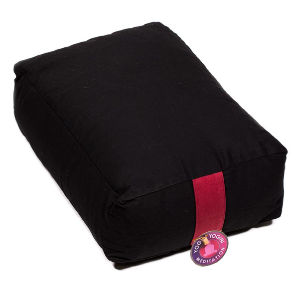 Coussin de méditation / bolster rectangulaire - noir