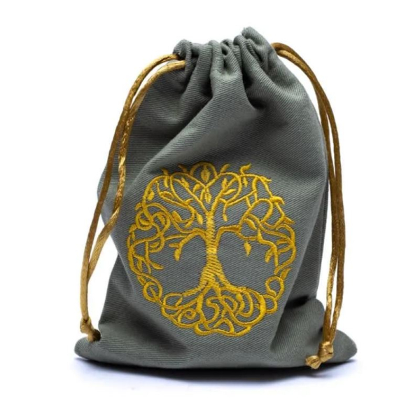 Sac en coton avec arbre de vie vert