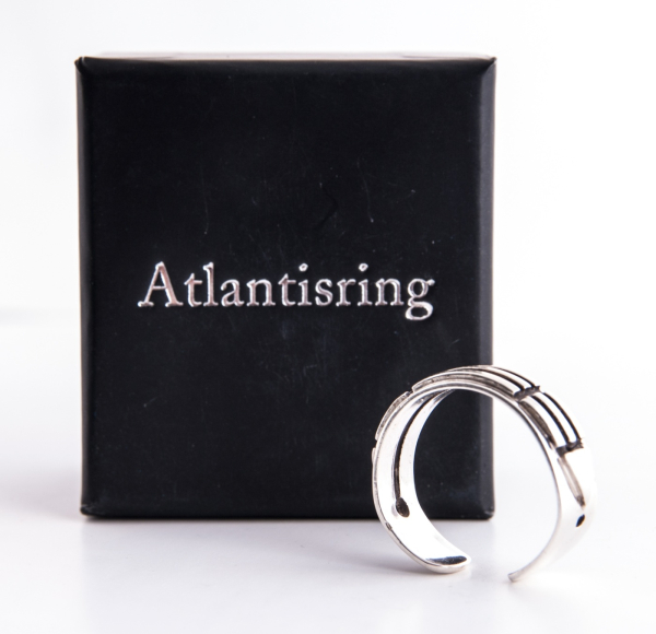 Atlantisring Silber (Herrengröße) offen, 925 Sterling Silber